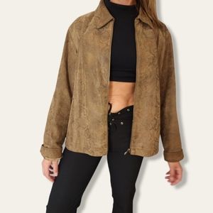 Vintage Leather Snakeskin Jacket